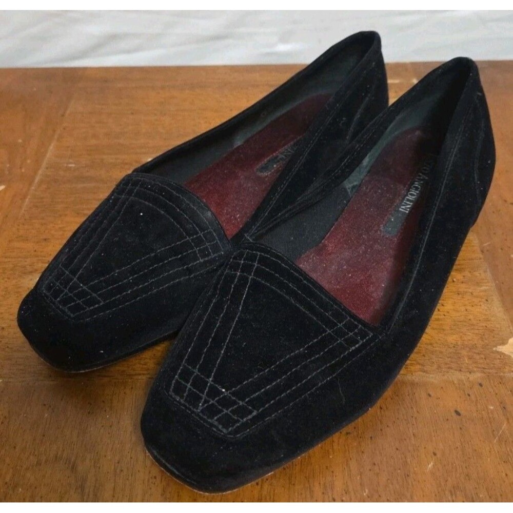 Enzo Angiolini Women’s Black Velvet Liberty Loafers Size 7 M Shoes